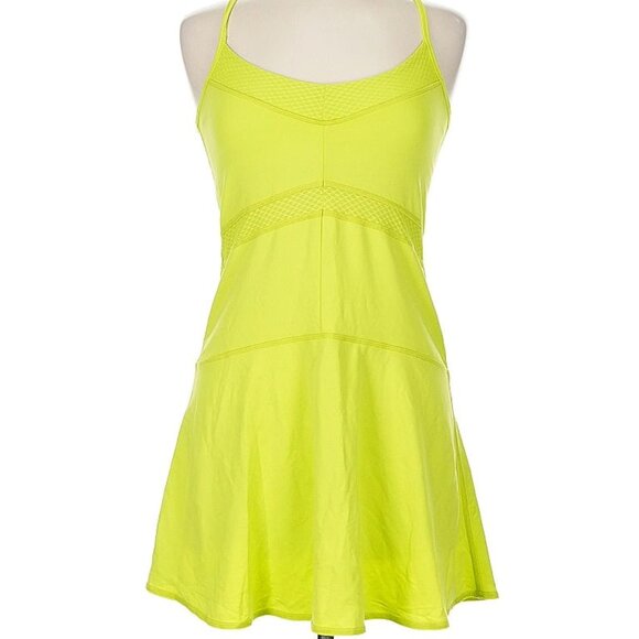Tonic Tennis Dress With Bra Athletic Mini  yellow/green sz Medium - Picture 1 of 6